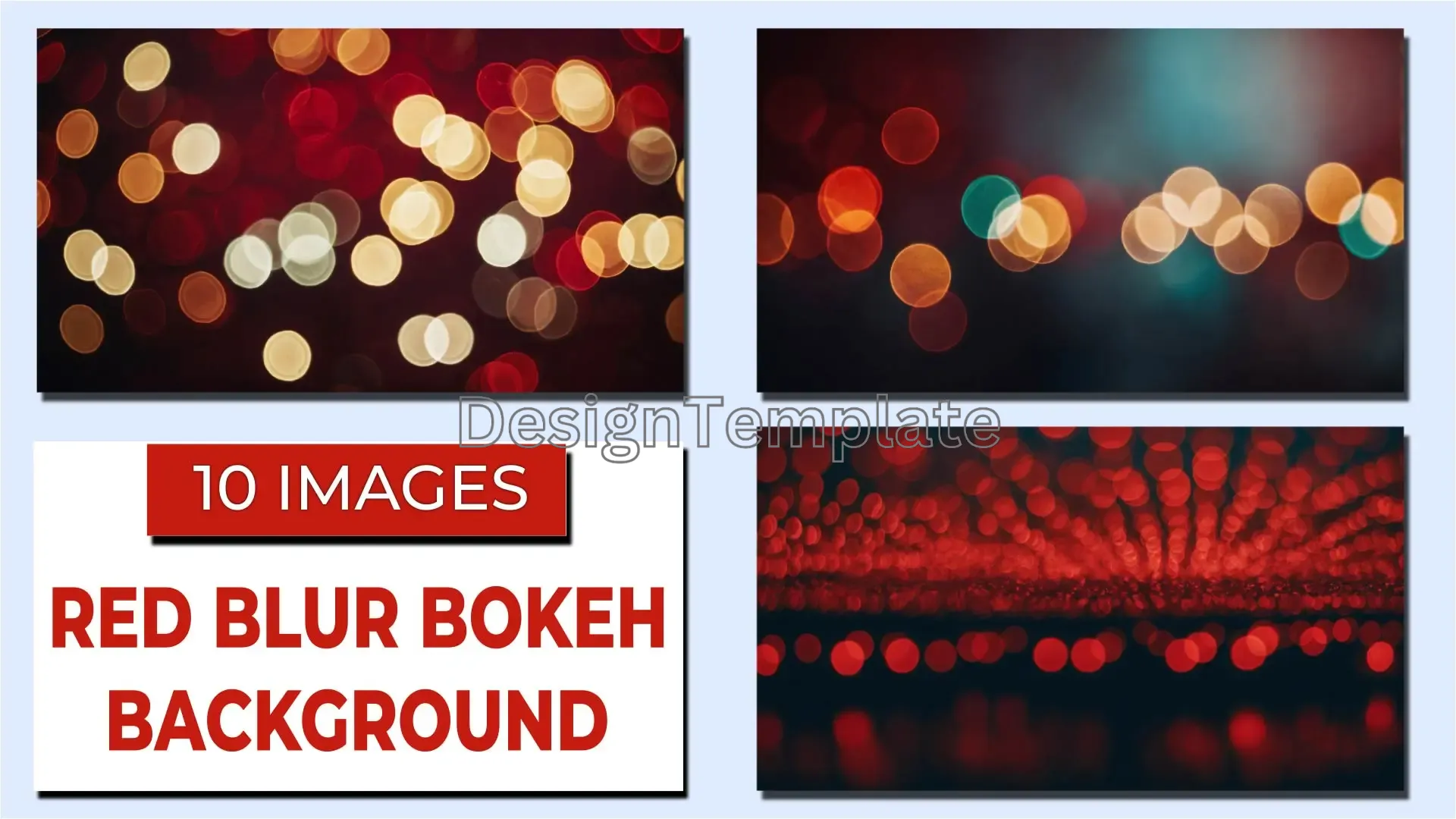 Dynamic Red and Golden Bokeh Lights Stunning Background Images